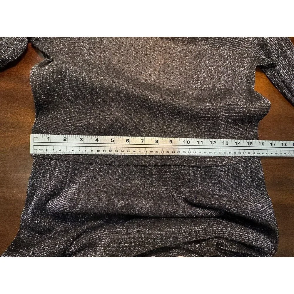 Soaked in luxury Sz.M Metallic Silver Black NWT Suitable For All Holiday Events - Picture 13 of 16